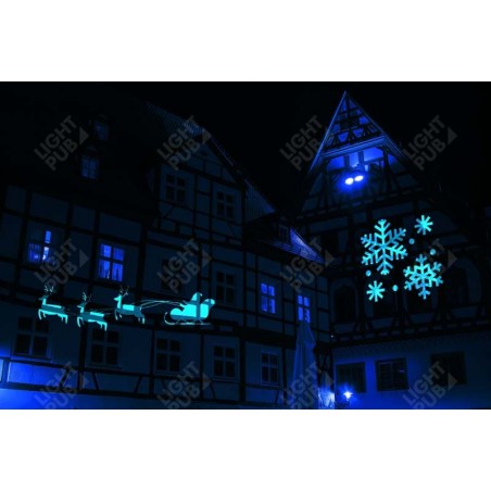 Illumination et mise en lumière façade de bâtiment pour Noël