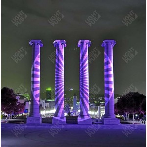 Projecteur LED Mural 4 Spots Avec Détecteur De Mouvement - Alimentation Piles D - Étanchéité IP65 - Pour Extérieur Jardin, Garage